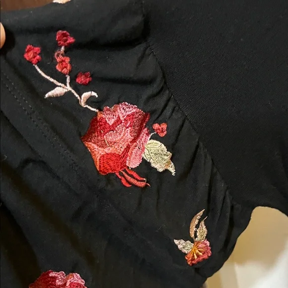 Alya Black Dress with Embroidery from Francesca’s. - Picture 4 of 7